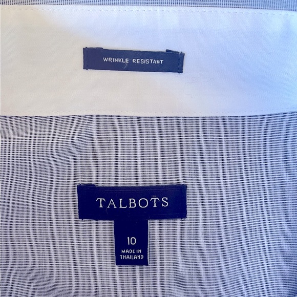 Size 10 Talbots Wrinkle Resistant Button Down Shirt - Picture 3 of 5
